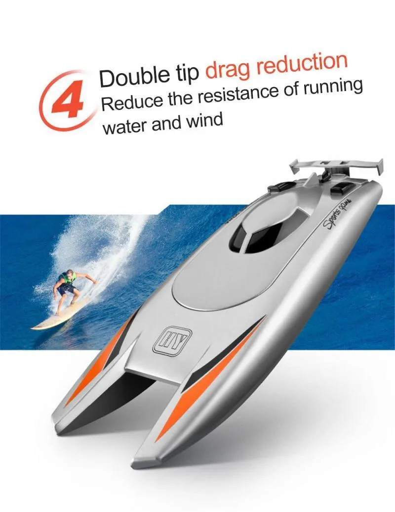 RC Boats Radio Remote Control Boat 30km Hour High Speed Rowing Dual Motor Yacht Kids Competition Boat Water Toy Xmas Gift 201204