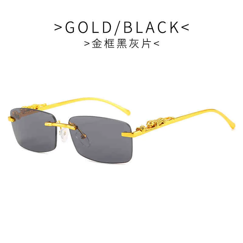 2024 Fashion Off Luxury Designer de luxe Nouveaux lunettes de soleil pour hommes et femmes sur les lunettes carrées sans cadre en métal