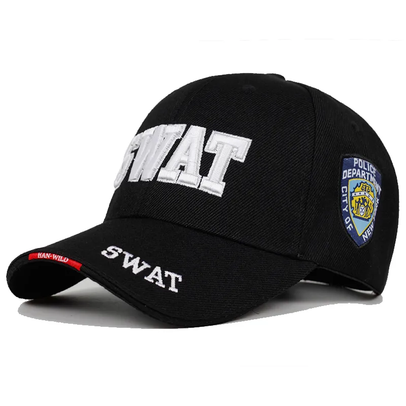 Boné tático da polícia dos homens novo boné de beisebol swat gorras para hombre feminino snapback osso masculino boné do exército letter2382