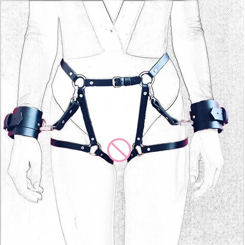 Nouvelle jambe en cuir Garter Body Strap Harnais Belt Bridal Garters Body Bondage Cage Sexy Erotic Garter Belt Suspender Lingerie Y8303255