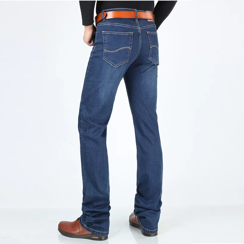 120 cm de longa jeans primavera primavera outono jeans calças homem negócio jeans casual masculino longa calças jeans de alta qualidade homens jeans calças 201117