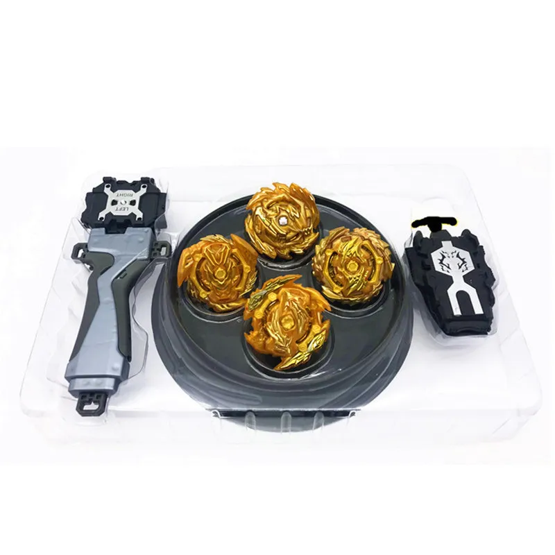 4-teiliges Set Beyblade Arena Stadion Metal Fusion 4D Battle Metal Top Fury Masters Launcher Grip Kinder Weihnachtsspielzeug LJ2012164910219