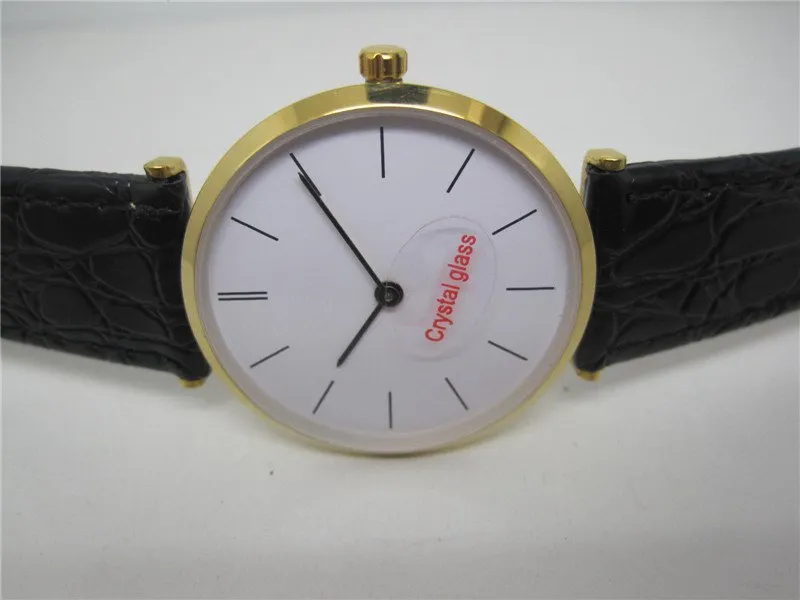 Klasyczny zegarek biznesowy ruch kwarcowy stali nierdzewne Wygodne skórzane pasek oryginalny zapięcie super 012273r