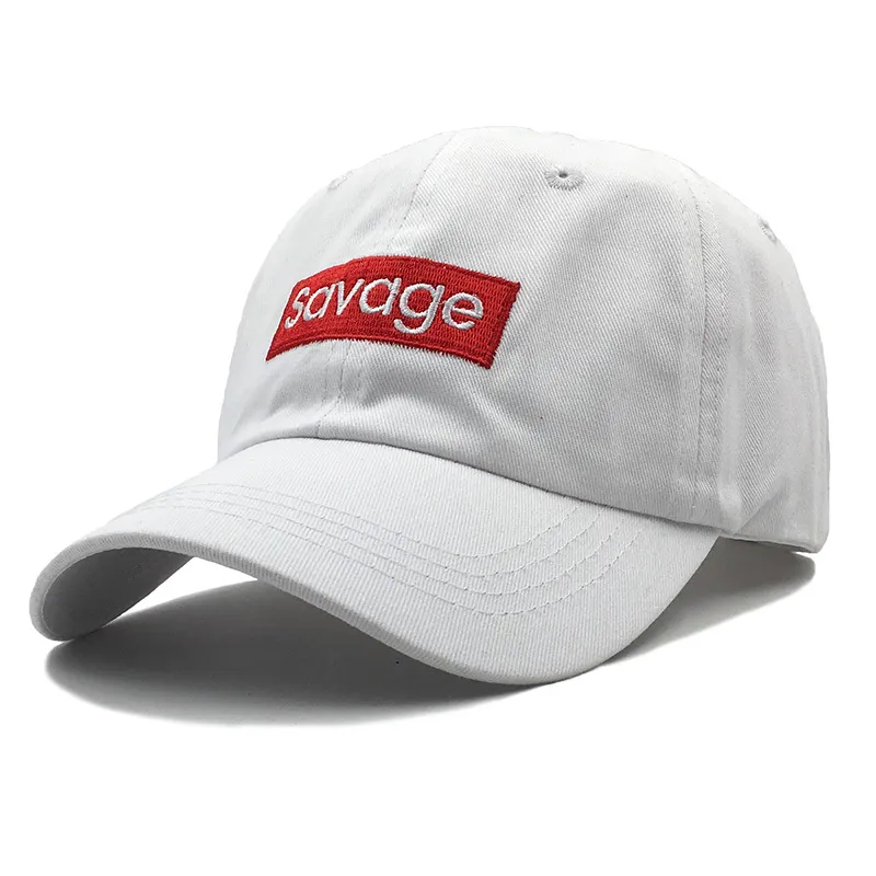 Nowy Savage Baseball Cap haft męski tata kapelusz bawełniany kość kobiety snapback czapki hip -hop słońce styl mody czapki gorras190v