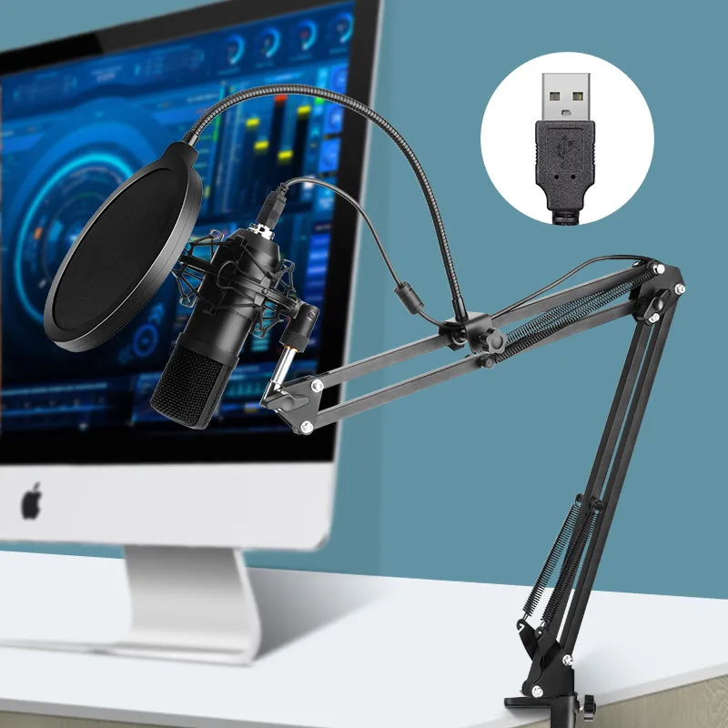 Zestaw mikrofonu komputerowego USB 192KHz 24bit Wysoka szybkość próbkowania Profesjonalny podcast mikrofon kondensatorowy na PC Karaoke YouTube4547169