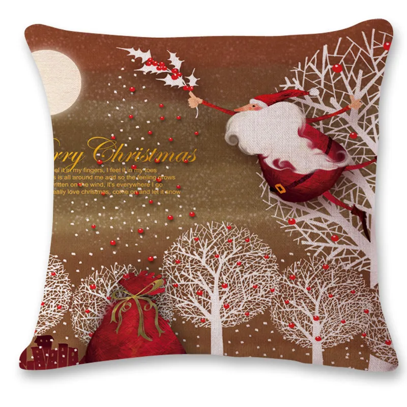 45*45cm Christmas Sequin Pillow Case Glitter Sofa Throw Cushion Cover Pillow Case Home Christmas Decor Pillow Cover 10 Styles Wholesale