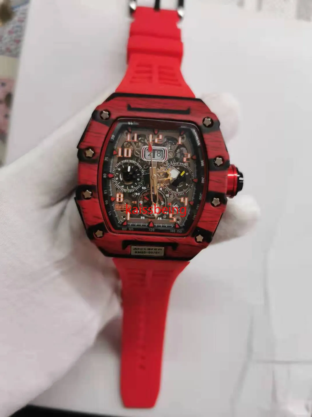 2021 Luxury Men's Silica Gel Quartz Watch Sports Men's Watches Designer Herrklocka Högkvalitativ kvinnors Watch295A