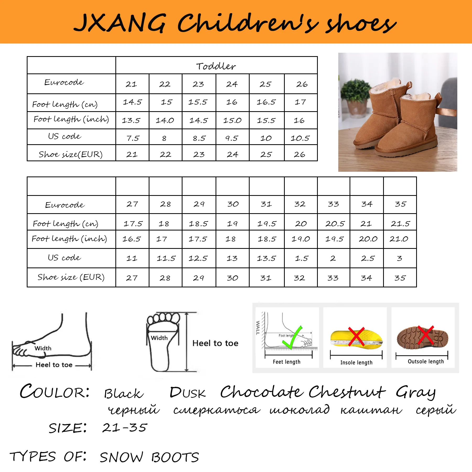 JXANG Mode Hübsche Kinder Warme Mädchen Junge Schnee Stiefel Winter Stiefel Echtes Rindsleder Leder Lace up Schmetterling Kinder Schuhe LJ201202