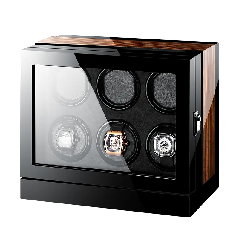 Neue Version Uhrenbeweger für Automatikuhren Holzuhr Zubehör Box Uhren Aufbewahrung LJ201126