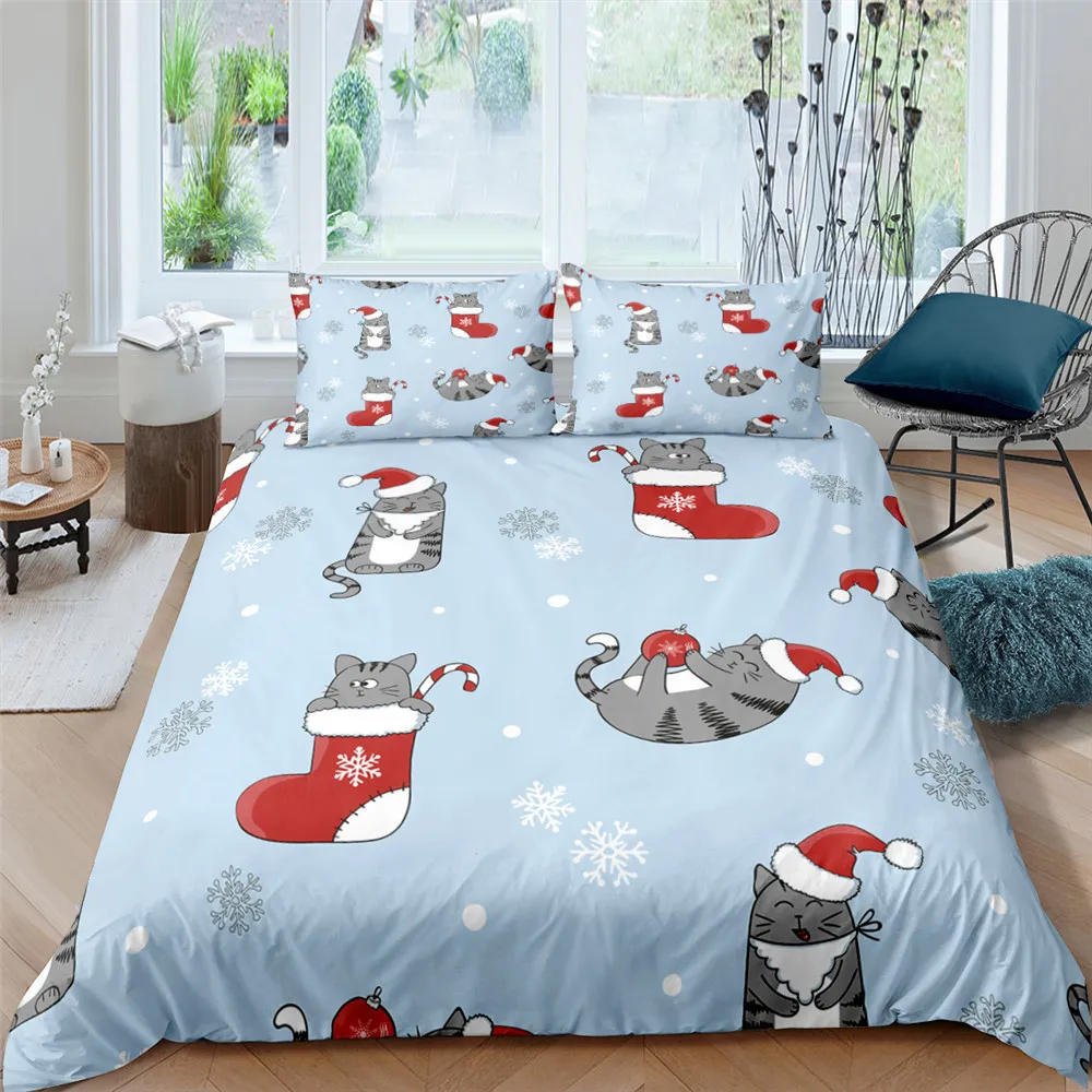 Set di biancheria da letto homesky Natale i Styles Microfibra copripiumino Copertura a doppia regina doppia cover di copertura da letto di cuscino LJ1149445