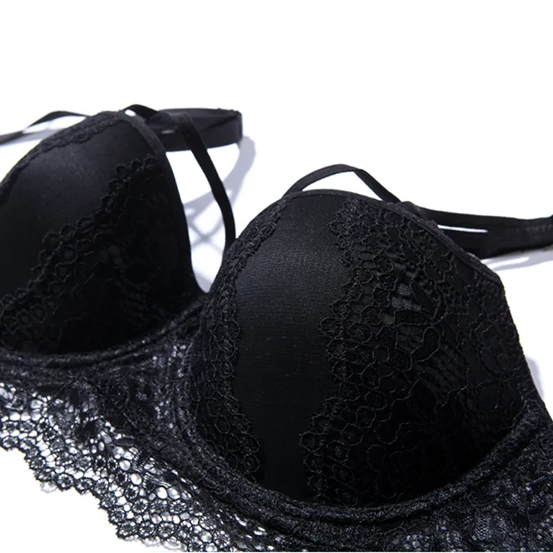 Varsbaby Sexy Lace Lingerie Reúna Roupa Underwear Push Up Sutiã Sets Bra + Calcinha + Liga + Moda 4 Peças Y200708