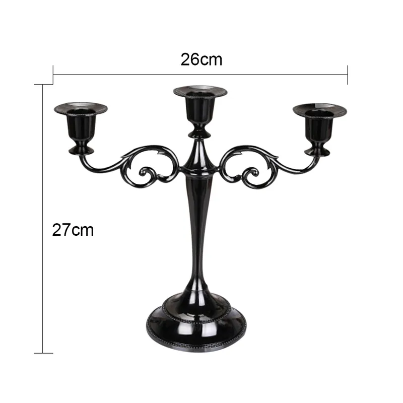 Nordic Alloy Candle Holder Three-Headed Candlestick For Party Weddings Candlelight Dinners Romantic Candelabrum 220226