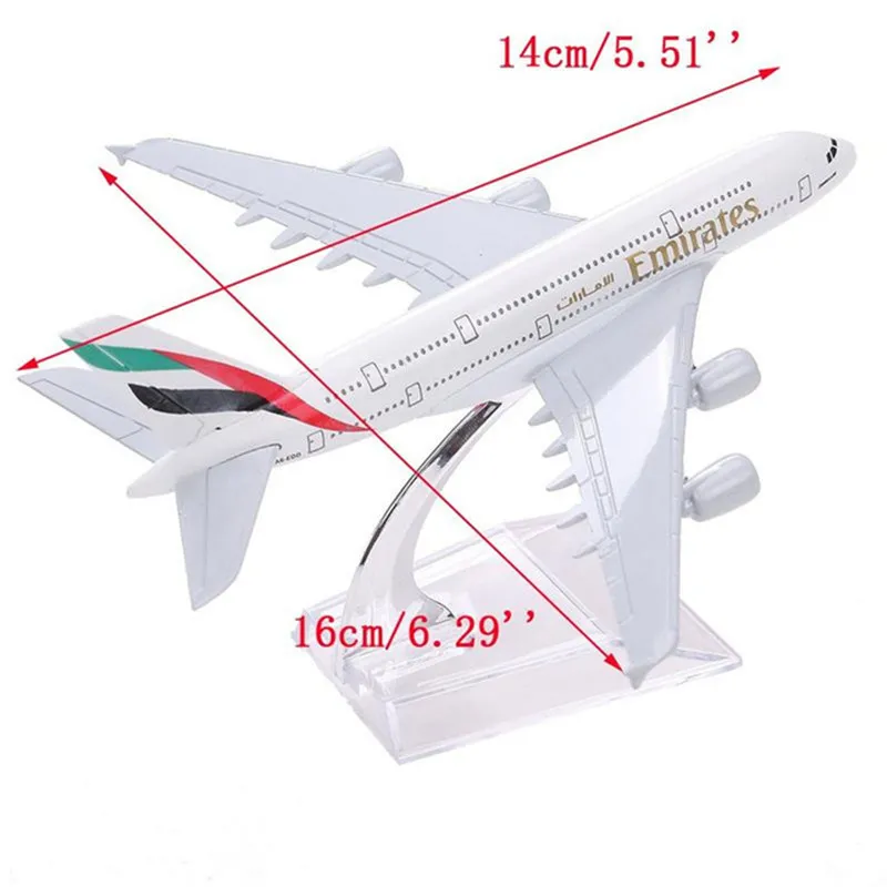 Air Emirates A380 Airlines Vliegtuigmodel Airbus 380 Airways 16 cm gelegeerde metalen vliegtuigmodel met standaard Vliegtuigen M6039 Modelvliegtuig LJ204069216