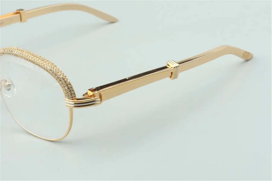 20 óculos de hastes de aço inoxidável de alta qualidade, armação de sobrancelha de diamantes de alta qualidade 1116728-A tamanho 60-18-140mm256F