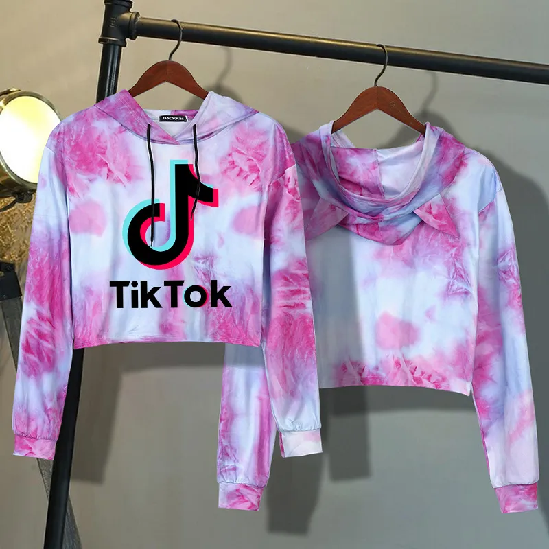 Толстовка Tiktok для женщин, одежда для девочек, Tik Tok, осенне-зимние толстовки с капюшоном и надписью, спортивный свитер, одежда7017617