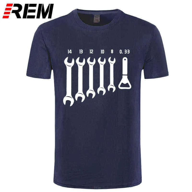 REM Vis Clé Ouvreur Mécanicien T-Shirts Hommes Car Fix Ingénieur Coton Tee À Manches Courtes Drôle T Shirts Top Tee Hommes Vêtements G1222