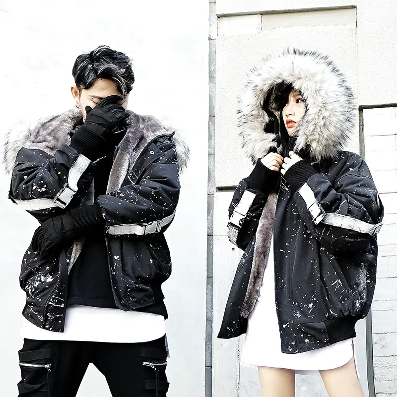 New Winter Coat Men Fur Coat Oversize Men Hoody Long Sleeve Fur Jacket 201126