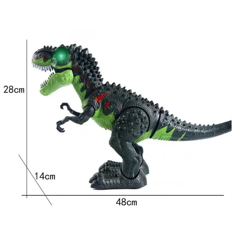 Spruzzo di fiamma simulato Tirannosauro T-Rex Giocattolo di dinosauro Bambini che camminano Dinosauro Spruzzo d'acqua Luce rossa Suoni realistici 95AE 201212