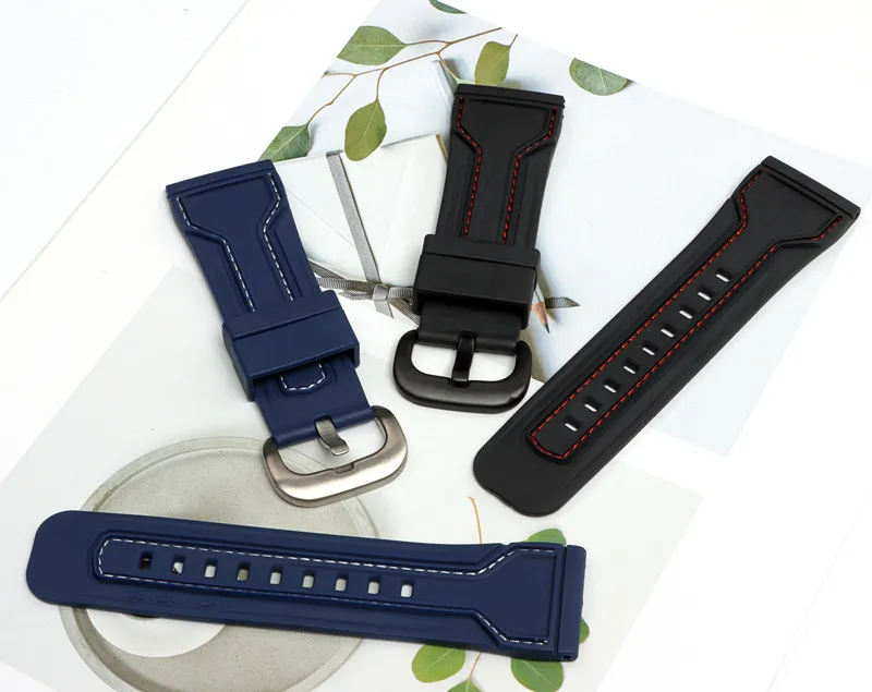 Accessori orologi in gomma in silicone di alta qualità Braccialetta braccialetti da polso impermeabile 28mm maschi gli uomini sette venerdì Strap273C2523502