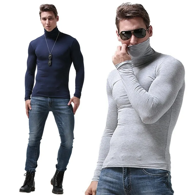 Men Thermo Underwear Winter Warm Long Johns Thermal Shirt Elastic Thermal Underwear Clothes Long Sleeves Compressed Underwear LJ201008