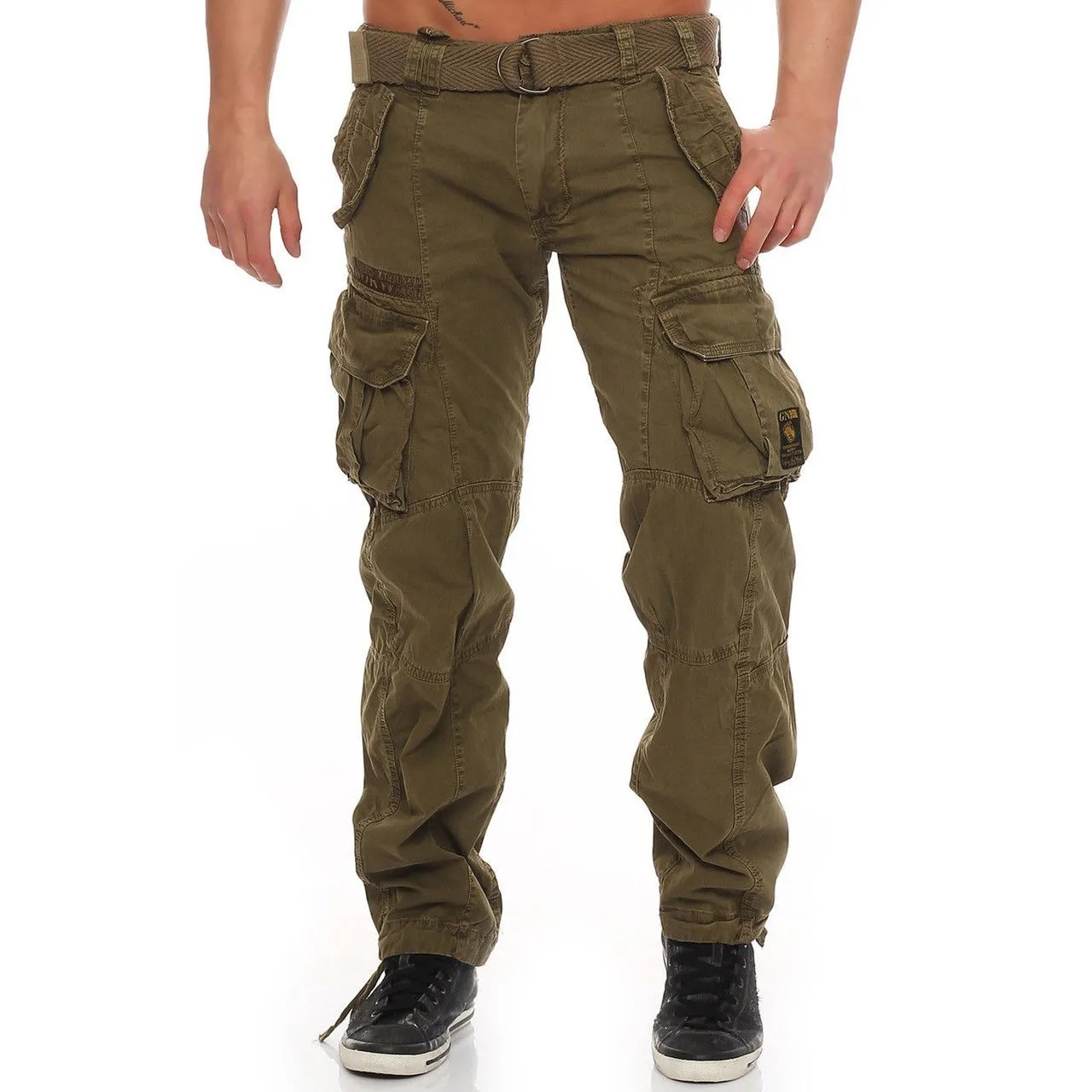 Zogaa Taktyczne spodnie Cargo Pan Mężczyźni Walka Swat Armia Pole wojskowe bawełniane multi kieszenia elastyczne man Casualne spodnie 201128