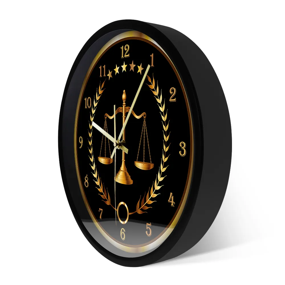 Масштаб юстиции современные часы без тикания