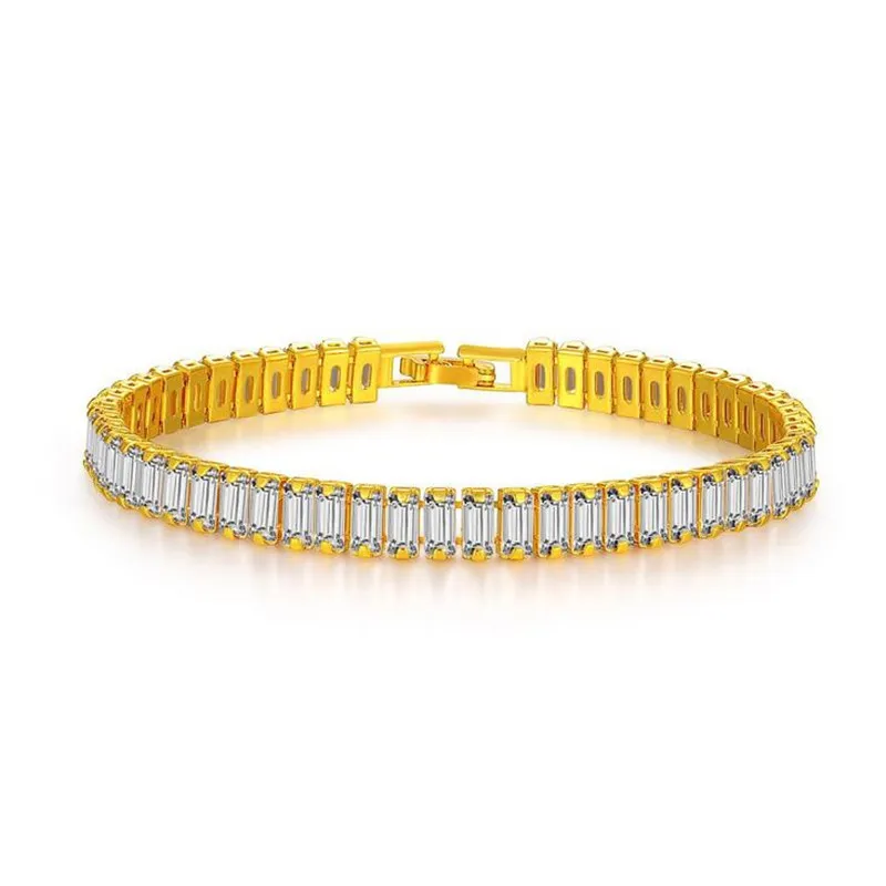 Хип-хоп кубинское ожерелье, роскошные ювелирные изделия, полный принцесса огранки, белый топаз, CZ, драгоценные камни с бриллиантами, 18-каратное золото, женское свадебное ожерелье278i