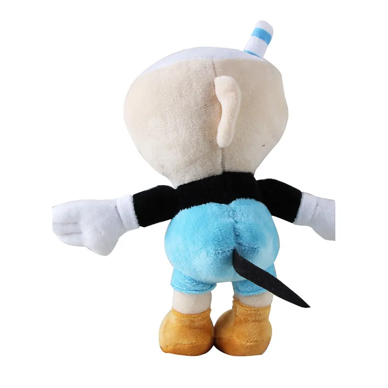 25 cm Cuphead Mugman Game Doll Toys Adventure Soft Farged Plux pour les enfants Gift Y2007034081720