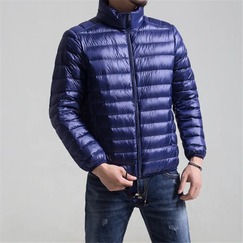 Fashion Brand Winter Men Down Coats Male Casual Thick Warm Solid Color Down Jackets Men's Slim Fit Down Coats 201218