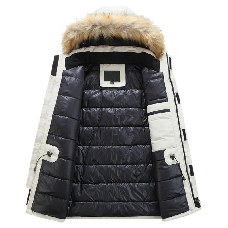 Veste d'hiver pour hommes chaud épais coton multi-poches veste à capuche mâle décontracté manteau de fourrure manteau doudoune pour hommes plus taille M-6XL 201026