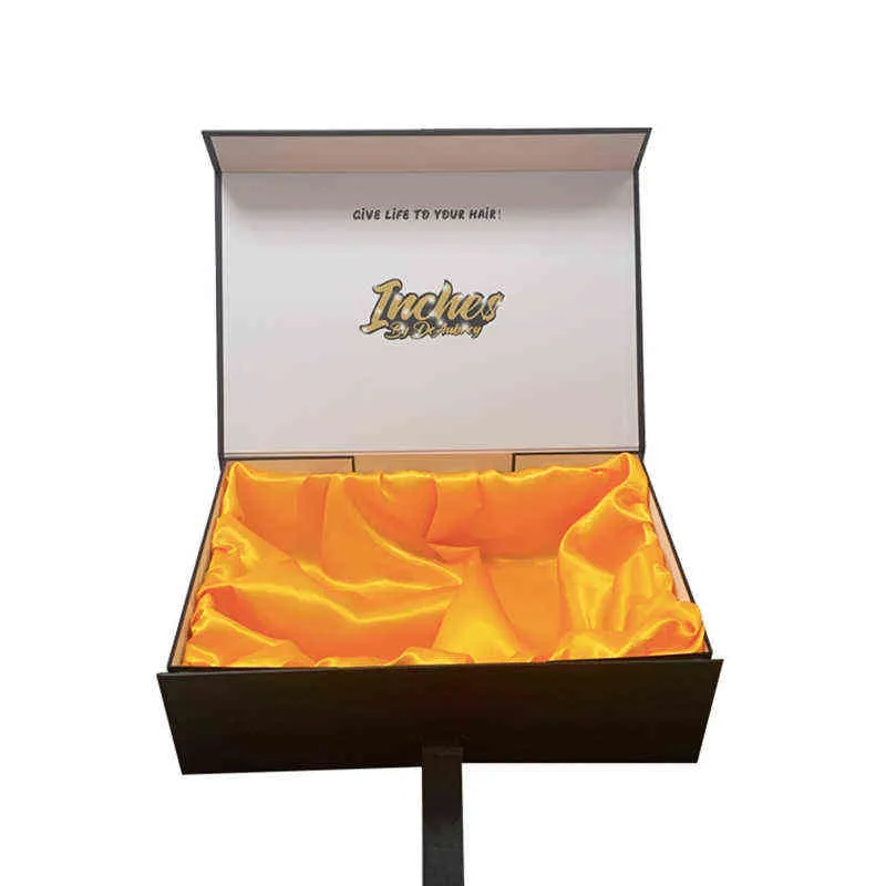 Dostosowany Glitter Karton Paper Box Luksusowy Magnes Pakiet Rozszerzenie Włosów Pudełka do pakowania do Peruka Dress Buty Opakowania H1231