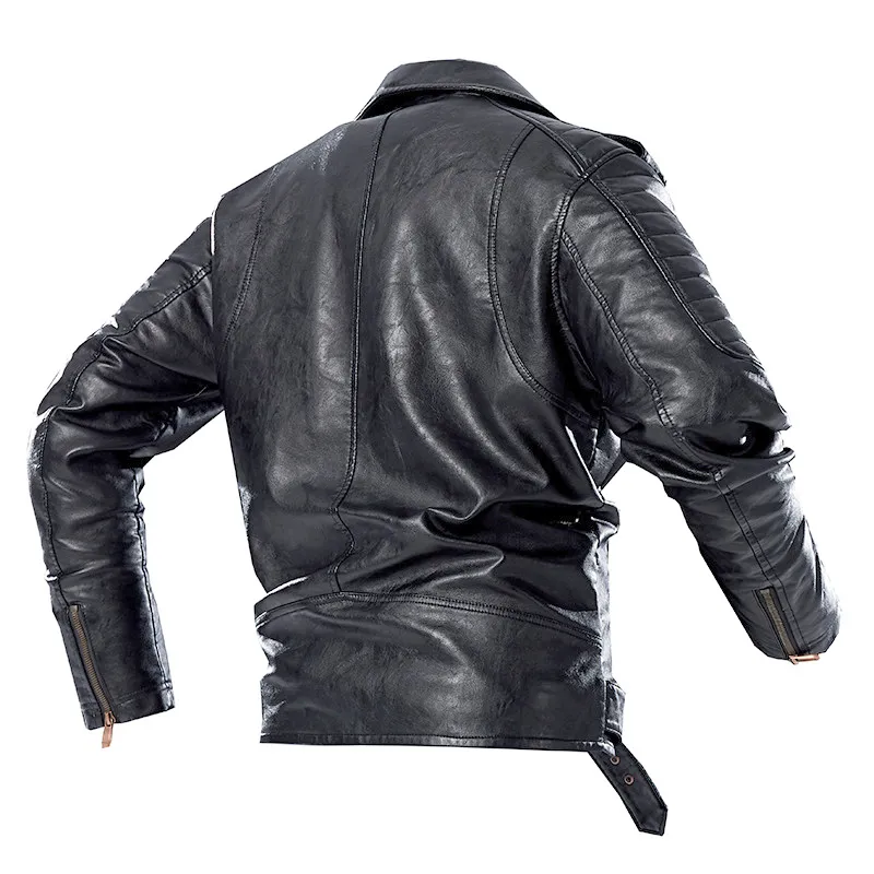 Men Fashion Leather Jacket Coat Brand Motorcycle Leather Jacket Men Faux Leather Jackets Winter Windbreaker Coats 201127