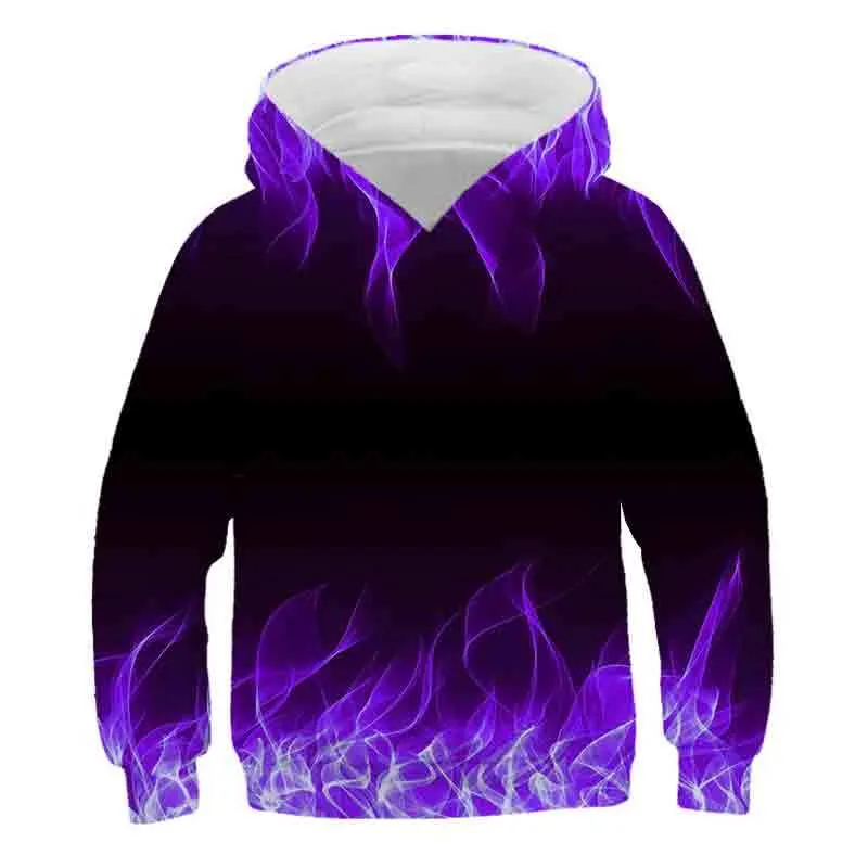 Cool Colorrful Flame 3D Garçons Filles Sweats à capuche Harajuku Sweat-shirt drôle à capuche Casual Streetwear Pull chemise Automne Vêtements Adolescent 28899002