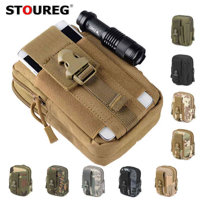 Tactical Pouch Militaire jachttas, tactische molle tas voor wandelen Camping, Medilitary Bag Telefoonhoesje, Tactical Taille Tas Y1227