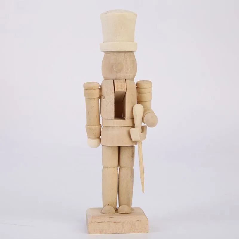 6 pezzi di bambola di nocciola di legno Decorazione fai -da -te Vernice Bambola di legno senza verniciatura bambini Figurine fai da te Figurine Ornamenti tavolo C09508527