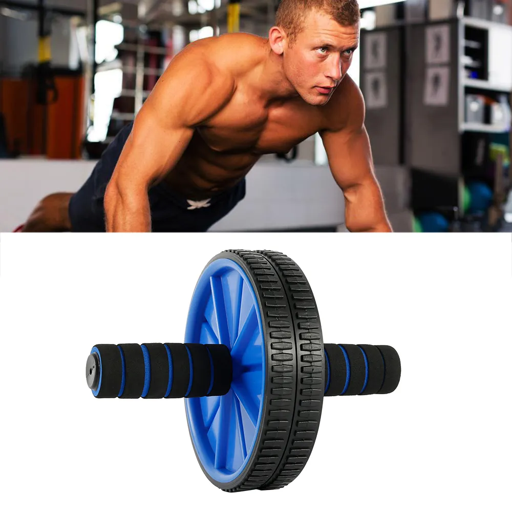 New Roller Muscle Abdominal Wheel Ab Roller With Mat For Arm Waist Legs Training Exercise Gym Home Fitness Equipment T200506