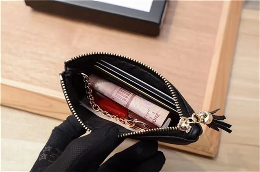 Portafoglio portate portate portate portacine designer designer di borse borse bocchetto con box portaspassine caviale di alta qualità lambski272q