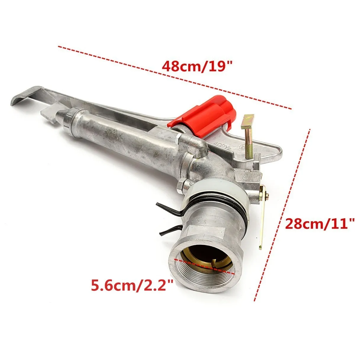 Pistolet d'arrosage à buse en alliage de Zinc, 2 DN50, système d'eau, pistolet de pulvérisation de pluie réglable à 360 degrés, arroseurs de champ T20053275K