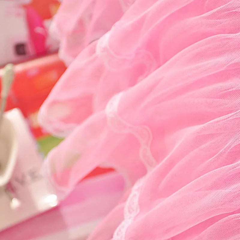 Set di biancheria da letto a letto in pizzo rosa in stile coreano King Queen copripiumino Principessa Copertina di letti da letto Textile di cotone 2011147758134