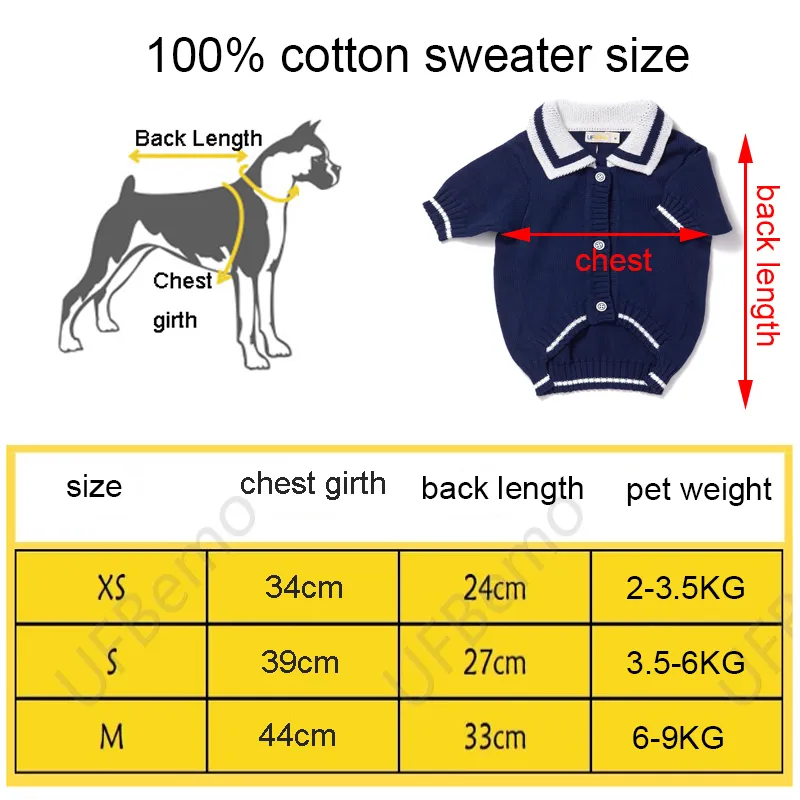 dog sweater size