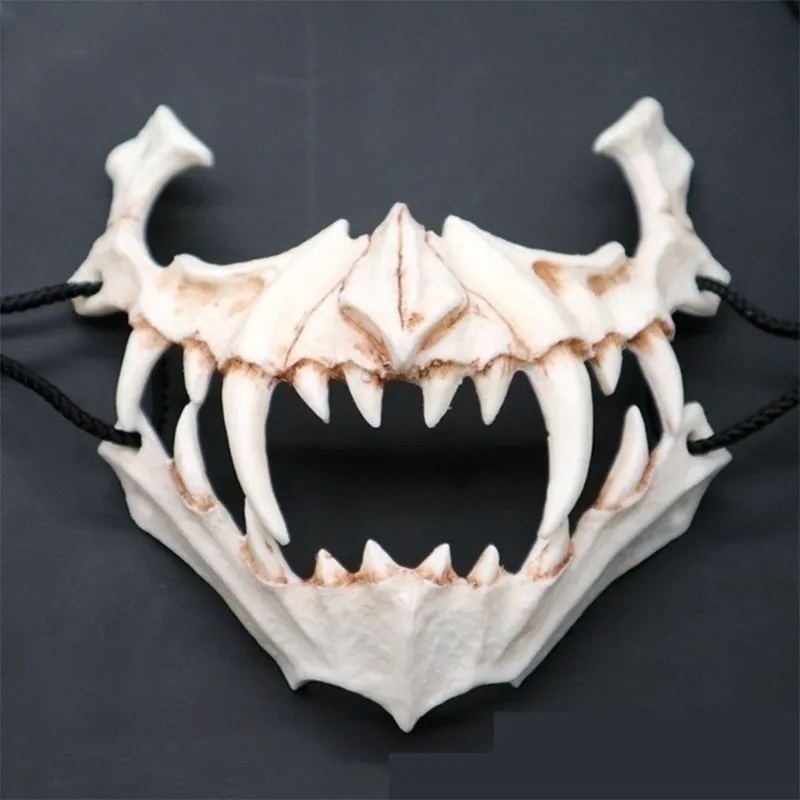 Nowy Halloween Cosplay Dragon God Yasha 2d Horror Temat Party Animal Skull Face Masquerade Scary Mask T2001164129315