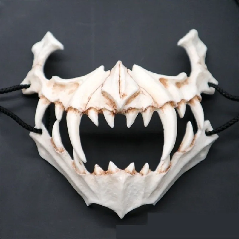 Ny Halloween Cosplay harts Dragon God Yasha 2d Horror Theme Party Animal Skull Face Masquerade Scary Mask T2001162217534