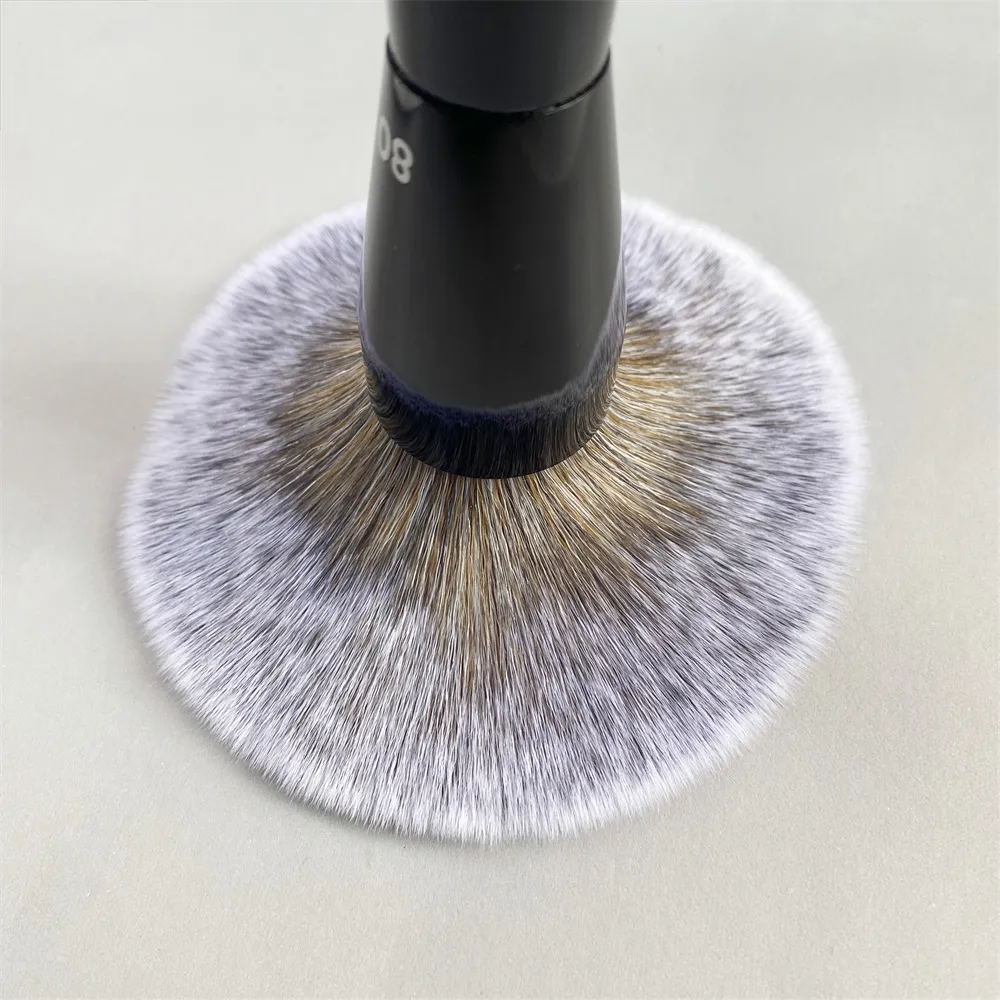 Brocha bronceadora PRO negra 80, herramienta cosmética de belleza en polvo con cúpula redonda extragrande y suave, 7045305