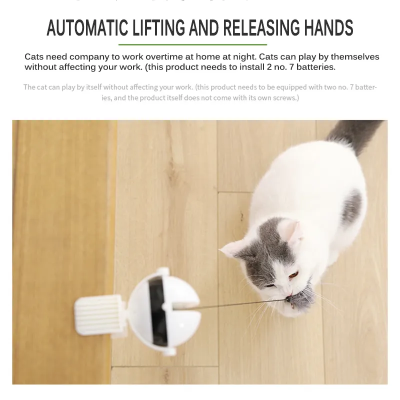 Electric Automatic Lifting Motion Cat Toy Interactive Puzzle Smart Pet Cat Teaser Ball Pet Supply Lifting Toys LJ2012255205706