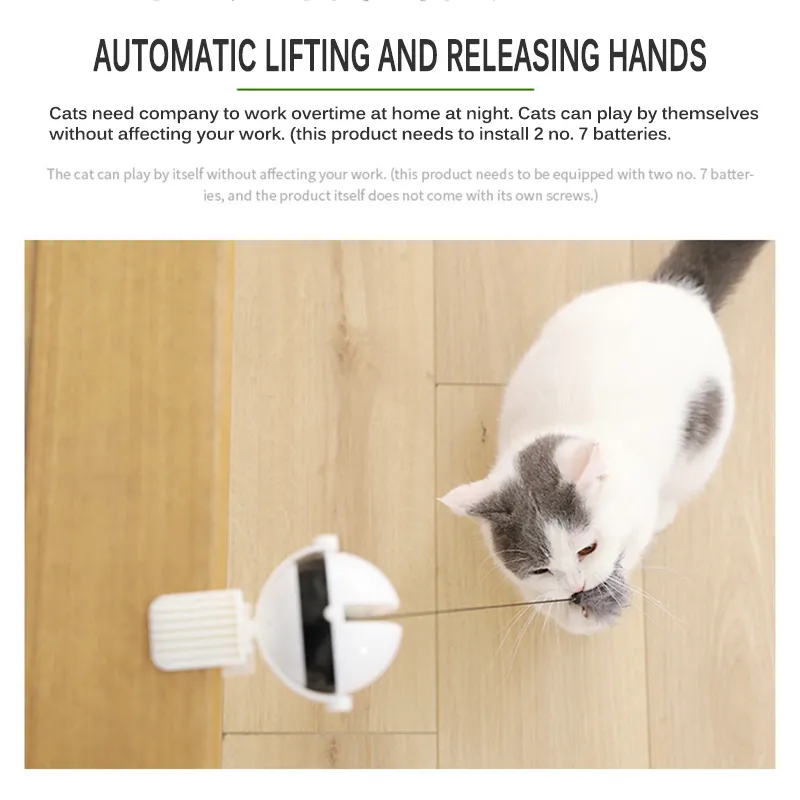 Elektryczne automatyczne podnoszenie ruchu kotka interaktywna łamigłówka Smart Pet Cat Teaser Ball Ball Zaopatrzenie w podnoszenie Toys LJ2012253963338