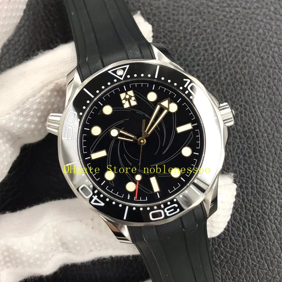 Super vs Factory Cal 8806 Automatyczny ruch zegarek 42 mm Black Black Ceramic Bezel 300M 007 Limited Edition Sapphire GLAS313Z