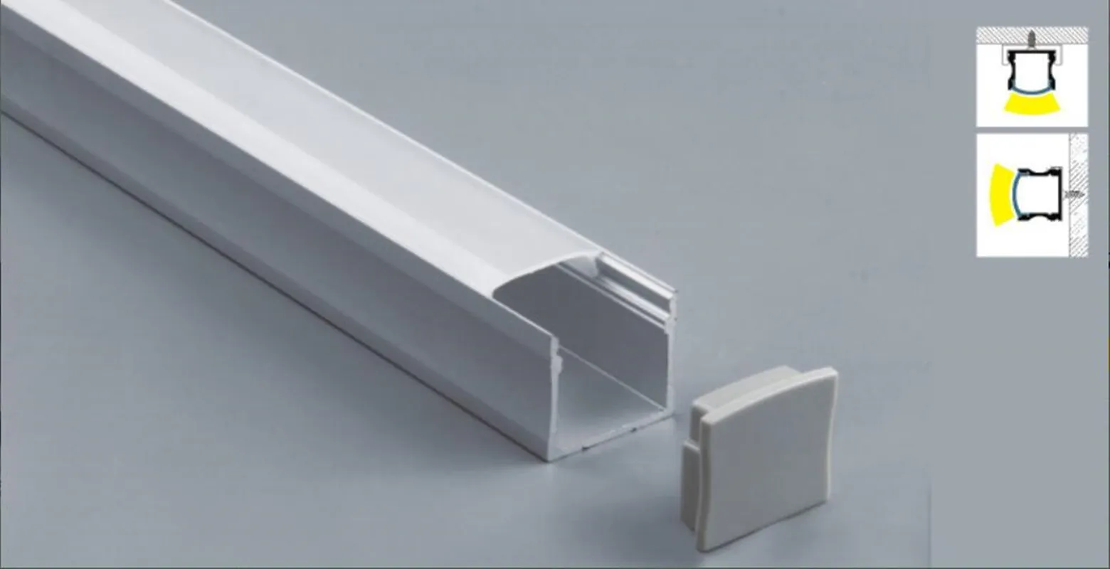 Aluminiowy kanał oprawy LED pod zestawem szafki światła Aluminium Profil244U