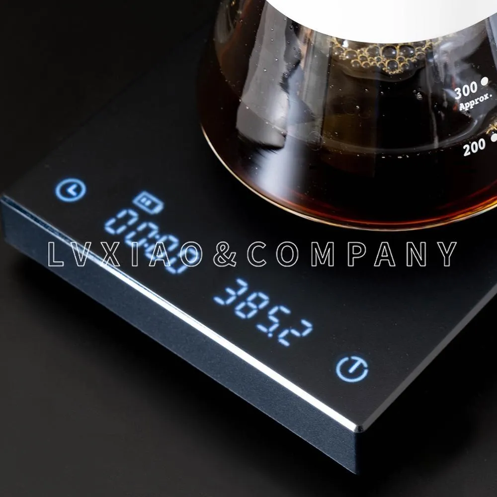 Timemore B22 Nieuwe versie Black Mirror Basic Koffieweegschaal Keukenweegschaal met automatische timing voor zowel espresso als pour-over Digitaal 2264s