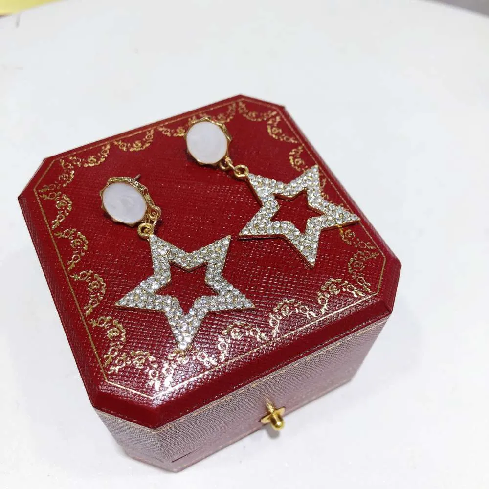 Temperament five pointed star Earrings long earrings simple trendy Star Earrings personalized ear accessories8885282