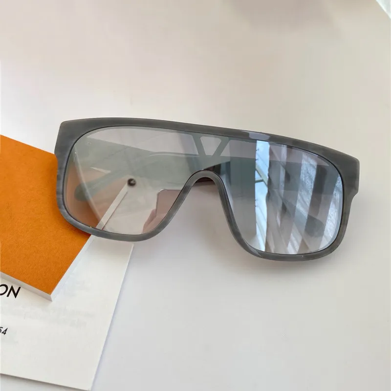 1258 Nova moda óculos de sol com proteção UV para homens e mulheres moldura quadrada vintage lente de uma peça popular qualidade superior vem com 2118
